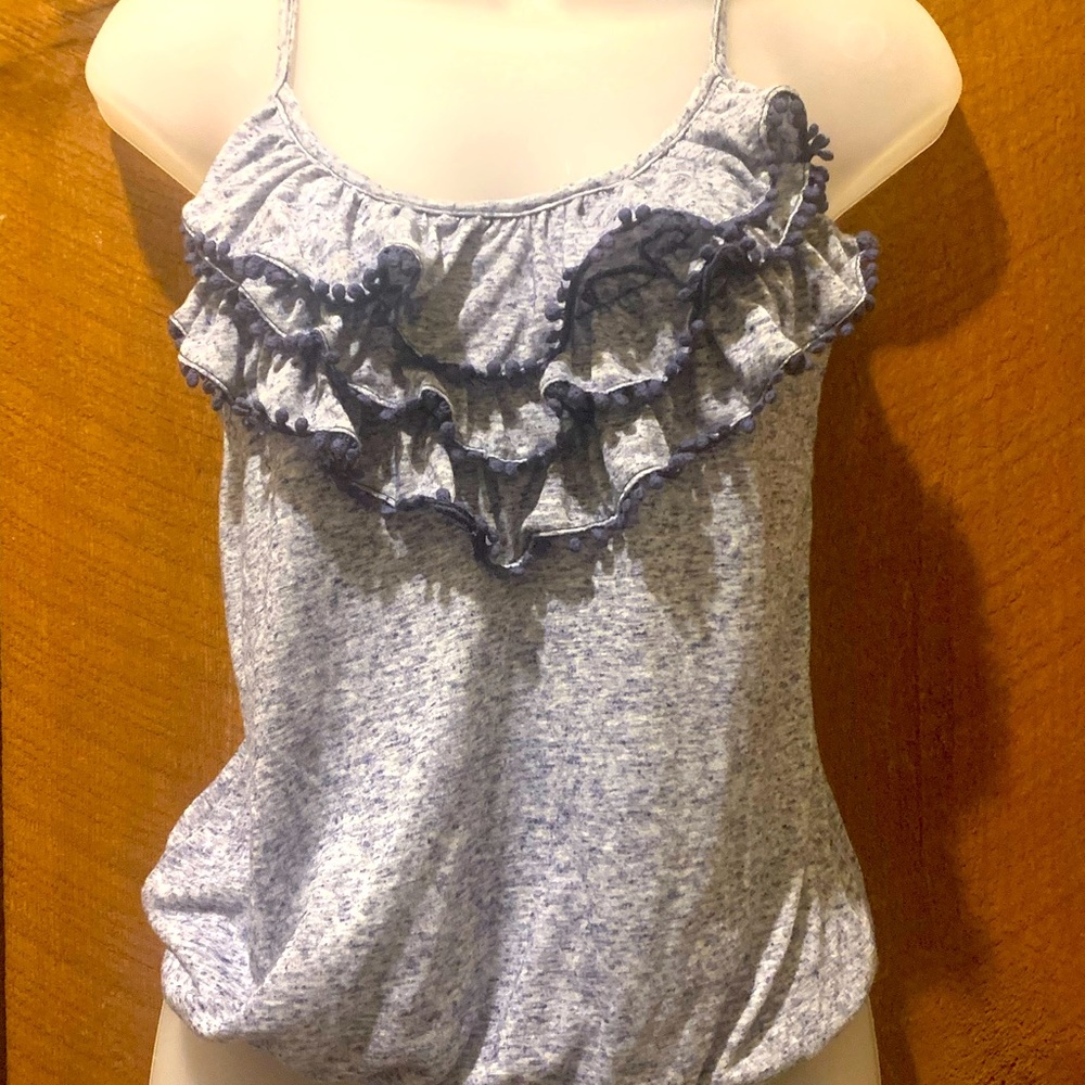 Cute ruffled front tank top